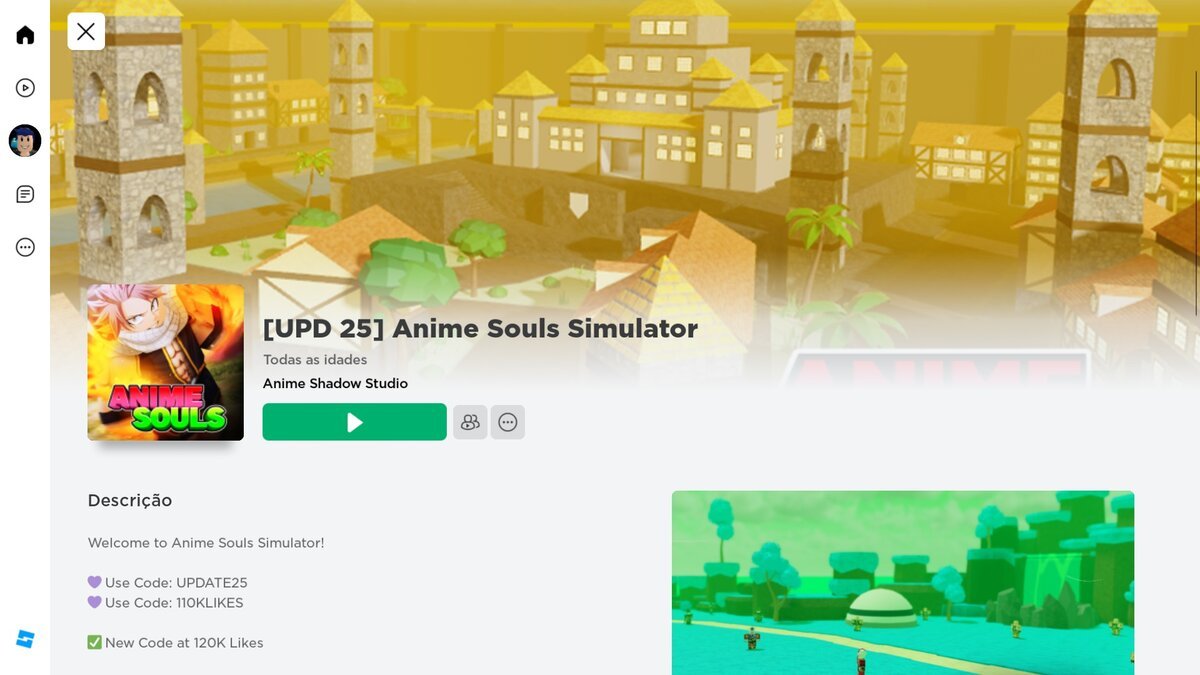 C Digos Anime Souls Simulator Novembro