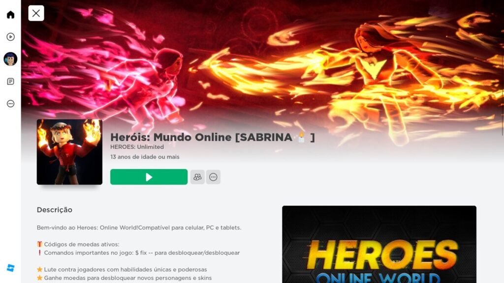Códigos Heroes Online World (Outubro 2023) - Mundo Android