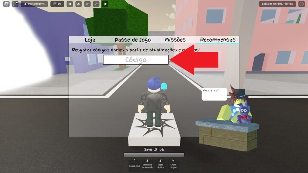 códigos no jogo