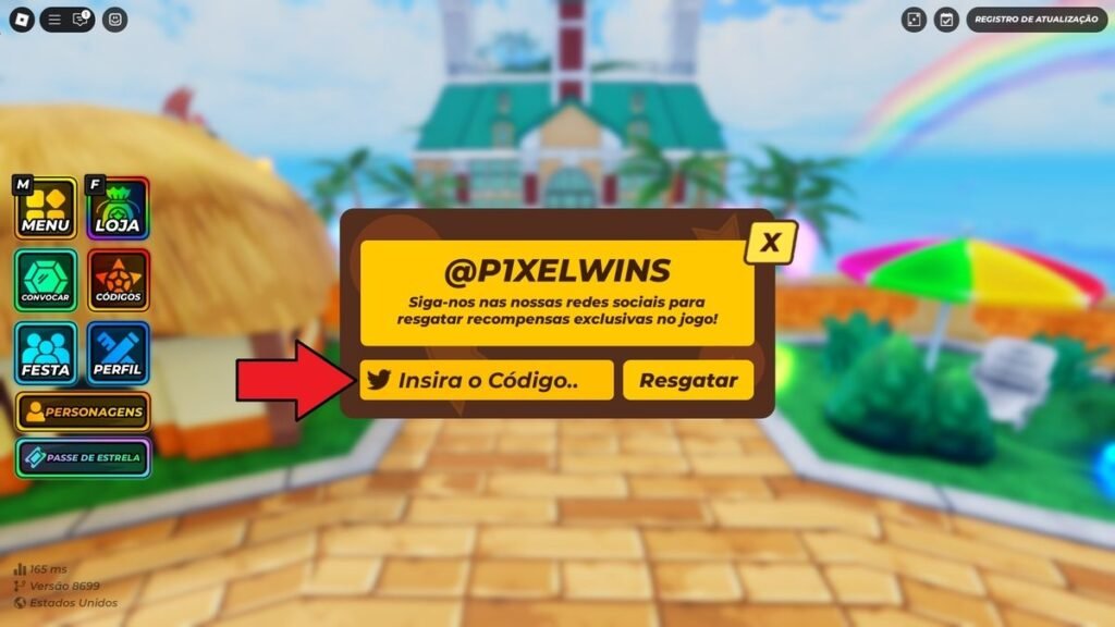 códigos no jogo