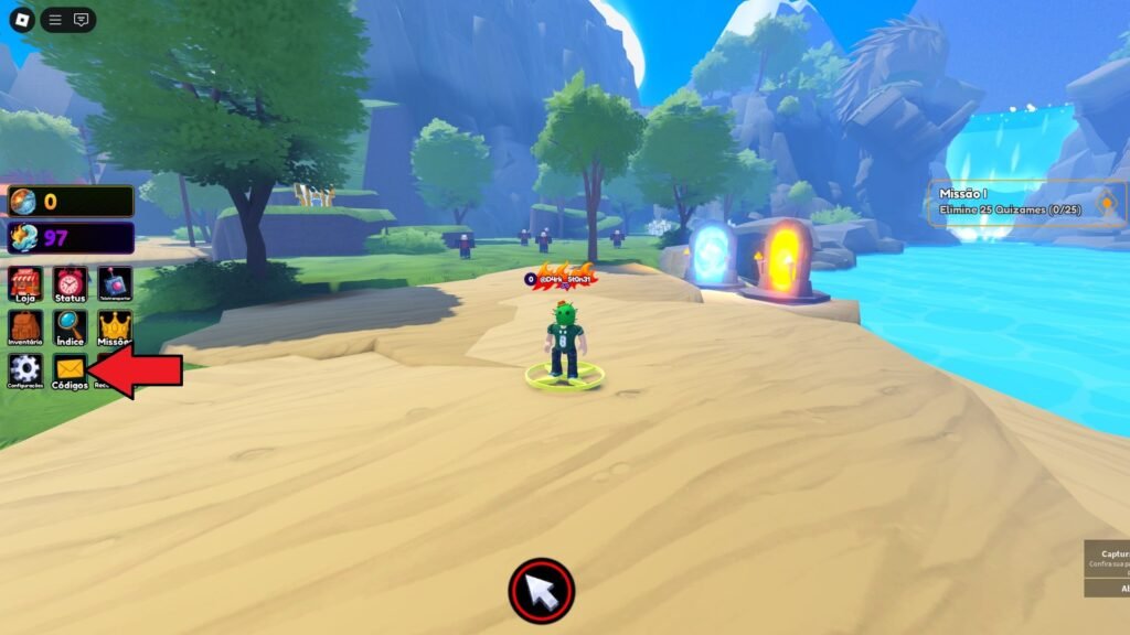 códigos no jogo