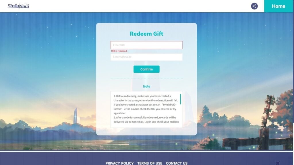 site de resgate de códigos