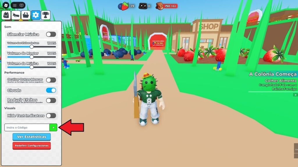 códigos no jogo