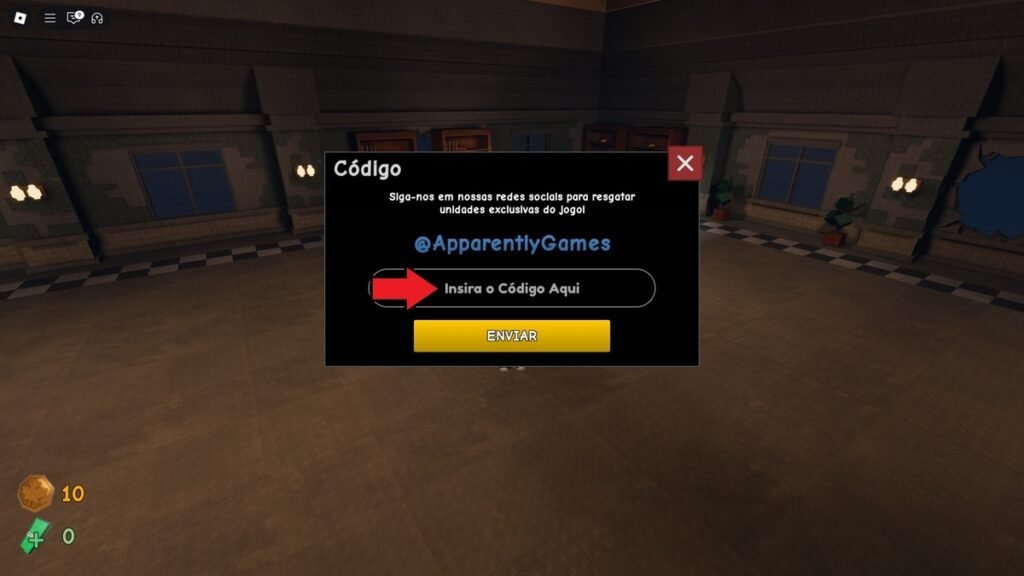 códigos no jogo